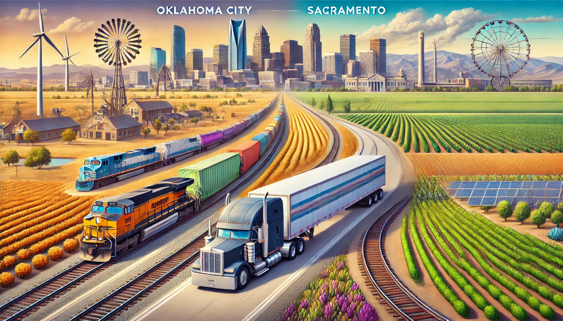 Oklahoma City to Sacramento Freight Shipping