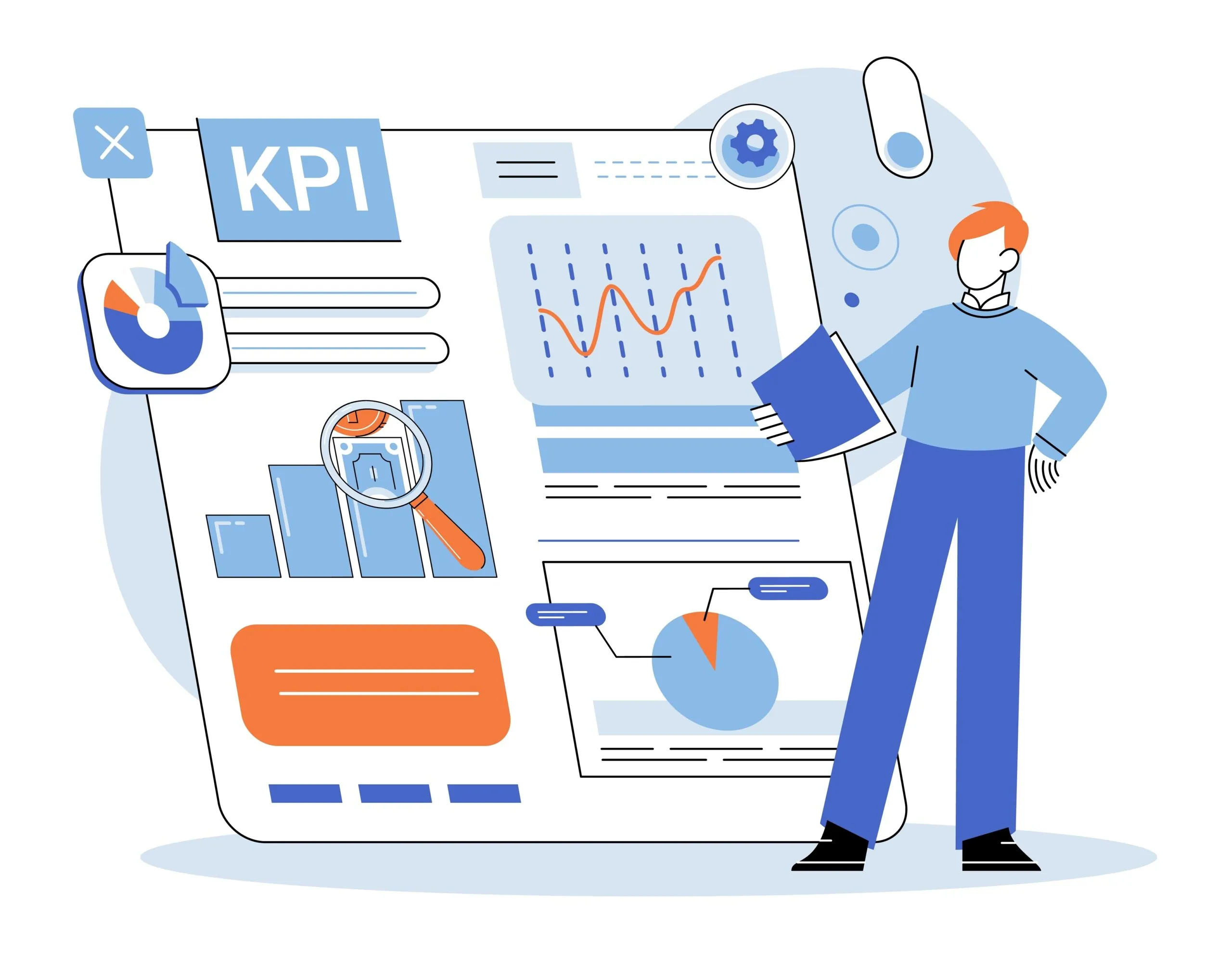 Kpi,Key,Performance,Indicator.,Vector,Illustration.,Kpis,Serve,As,Metaphor