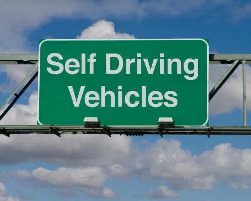 self driving vehicle road sign