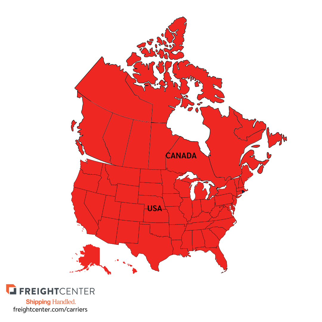 Fastfrate Group Freight Carrier Page North America Map