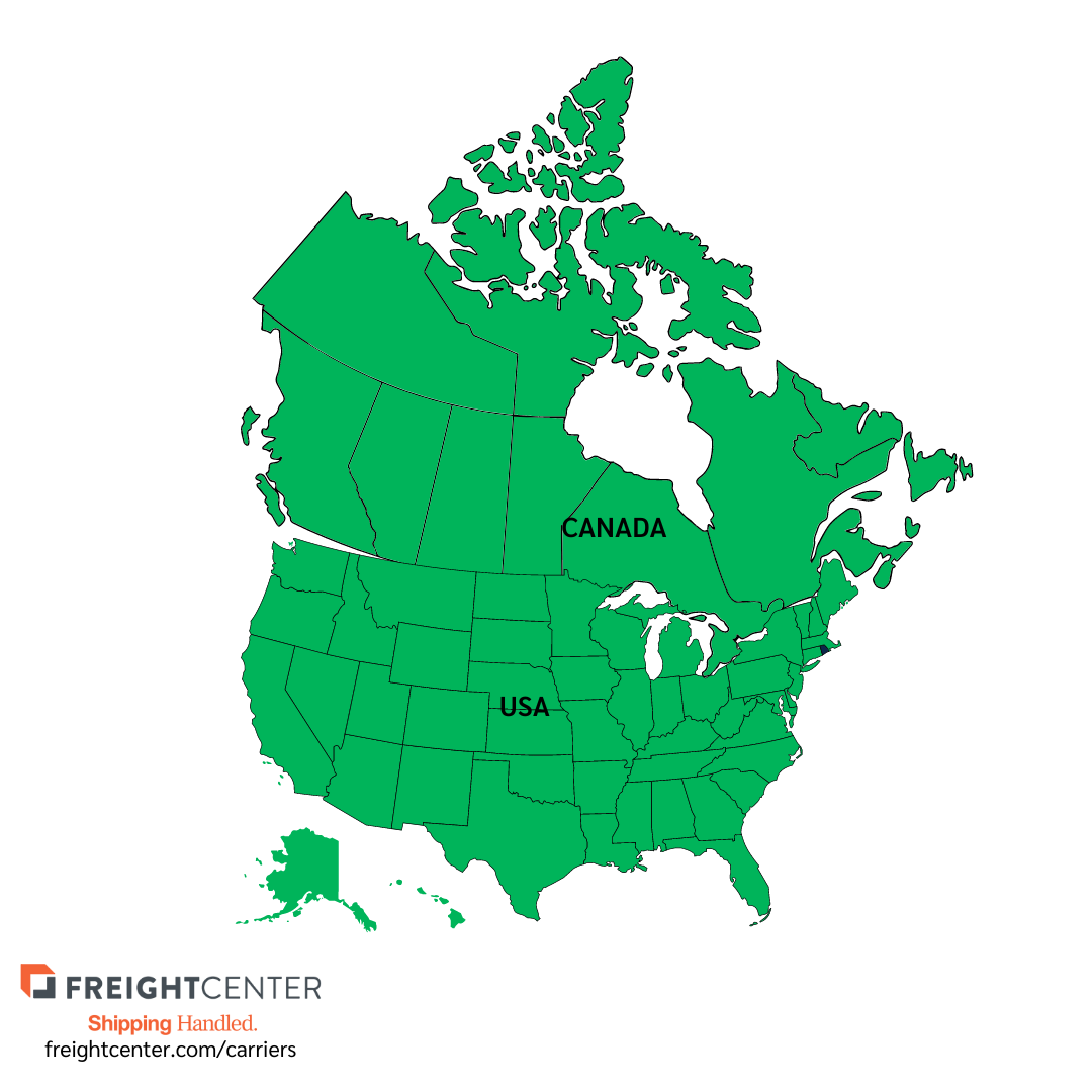 Heniff Transportation Systems Carrier Page North America Map