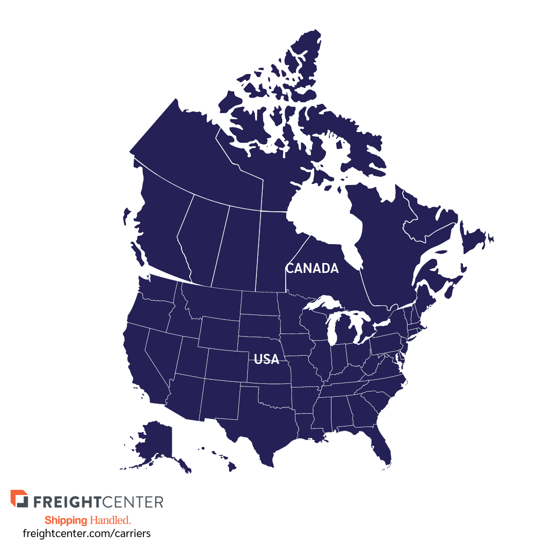 Jack Cooper Holdings Freight Carrier Page North America Map