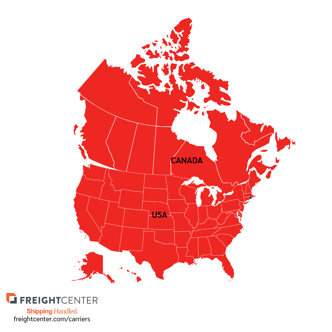 Roehl Transport Freight Carrier Page North America Map