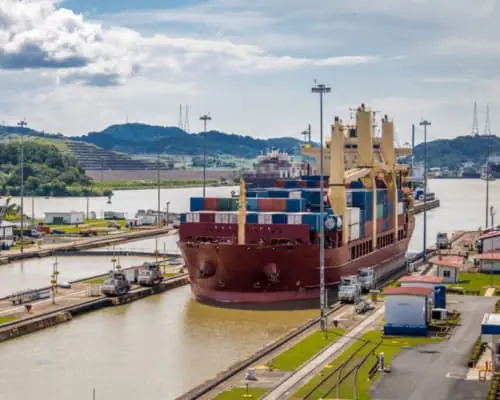 boat in the panama canal