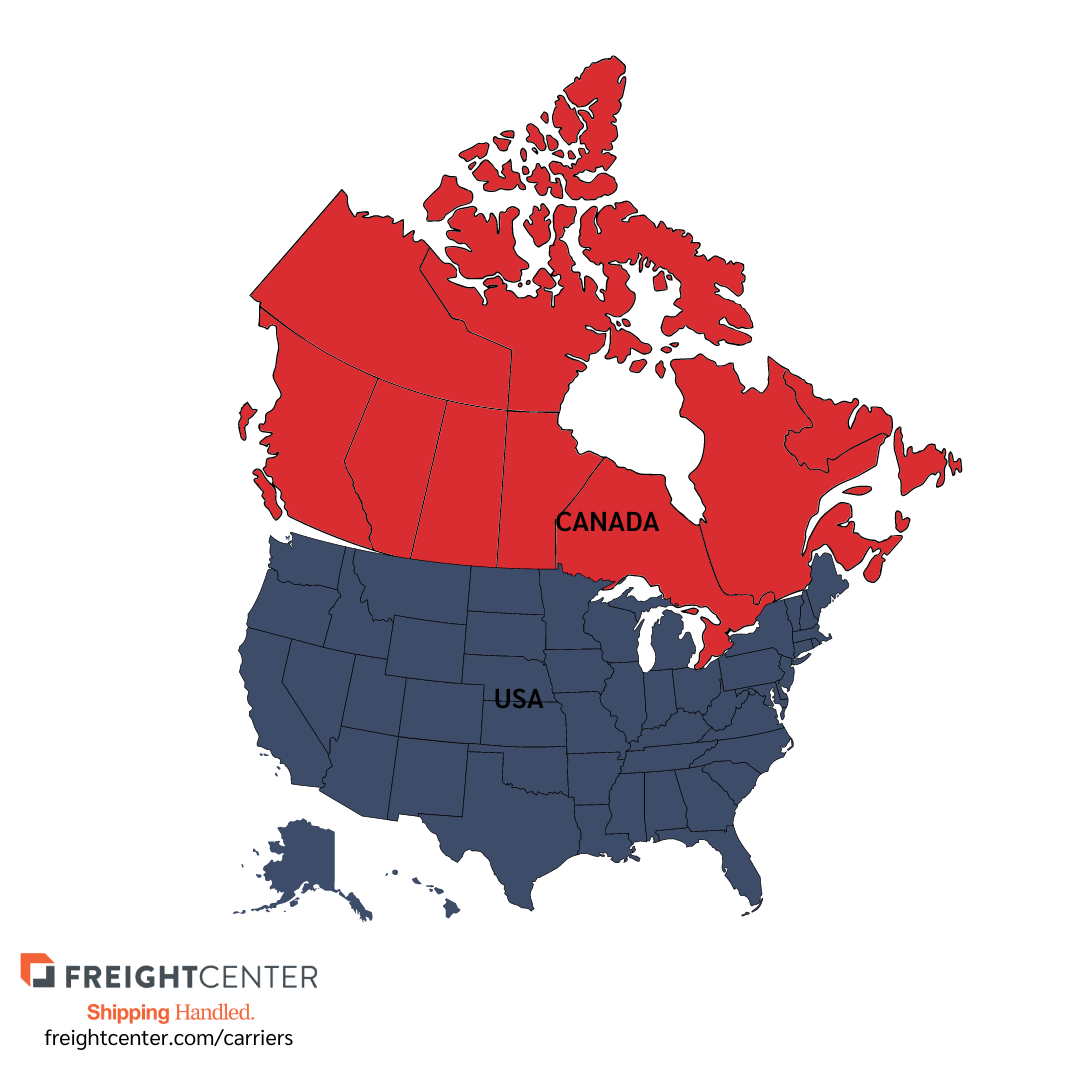 Atech Logistics Carrier Page North America Map