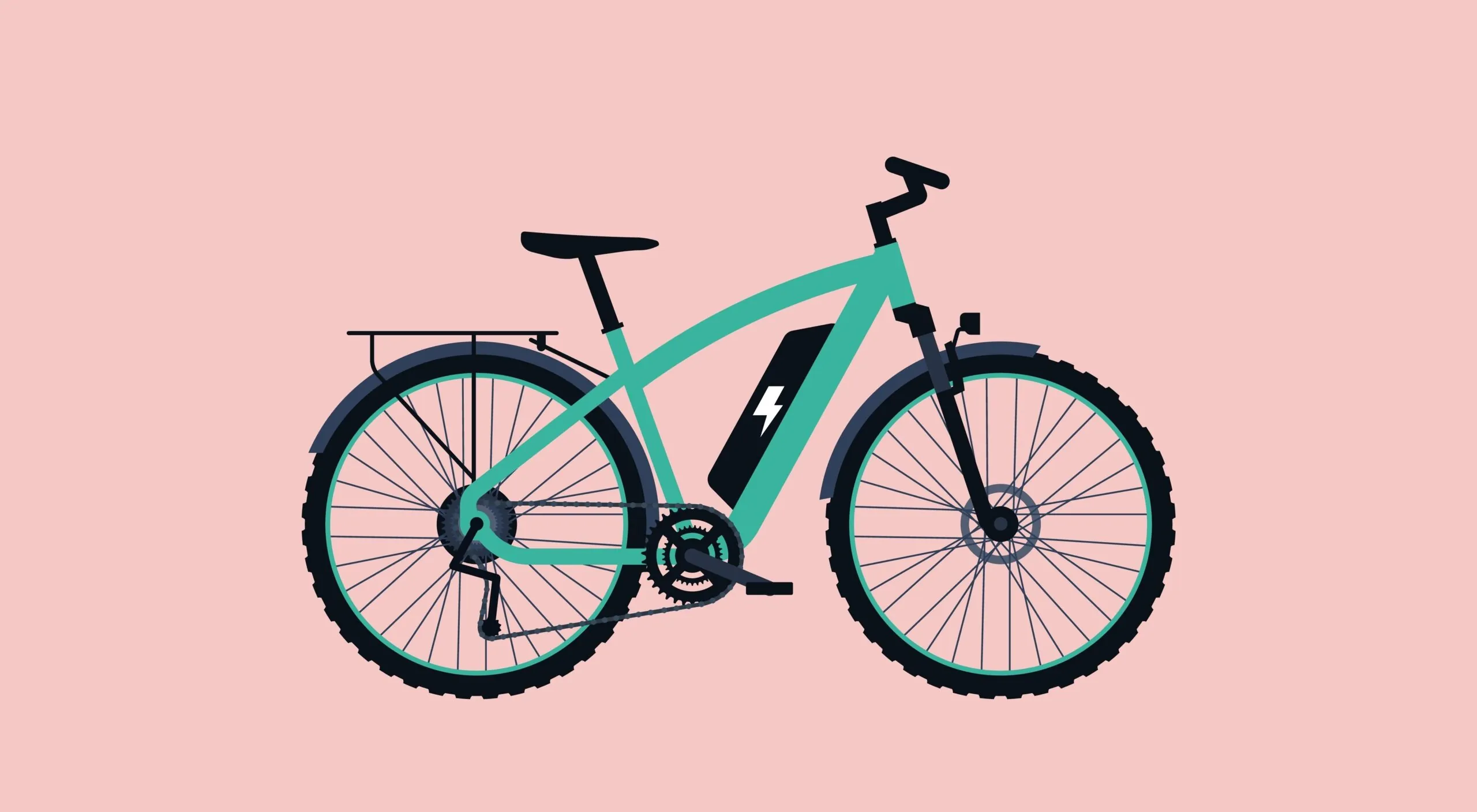 electric-bicycle-flat-vector