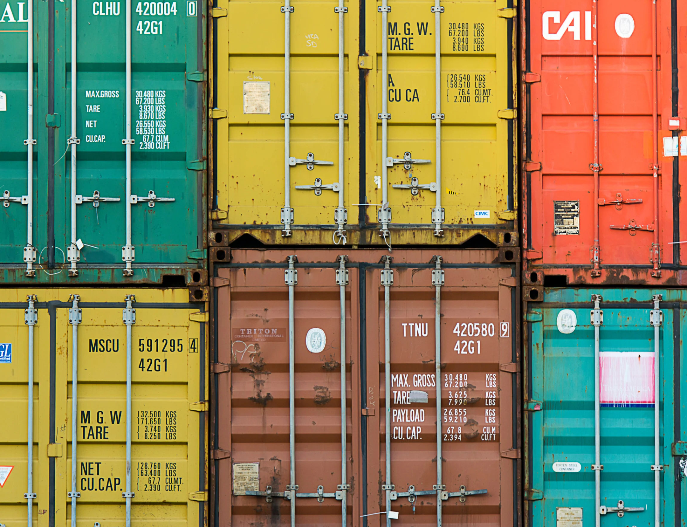 Freight-of-all-kinds-freight-containers-stacked