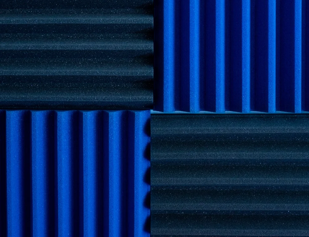 Acoustic panels in studio