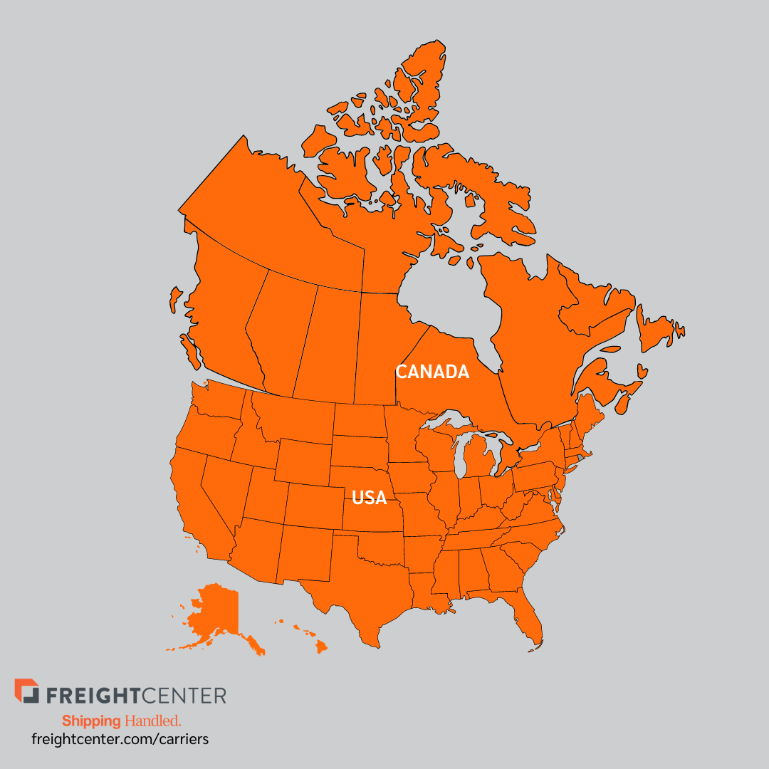 FreightCenter Carrier Network Map