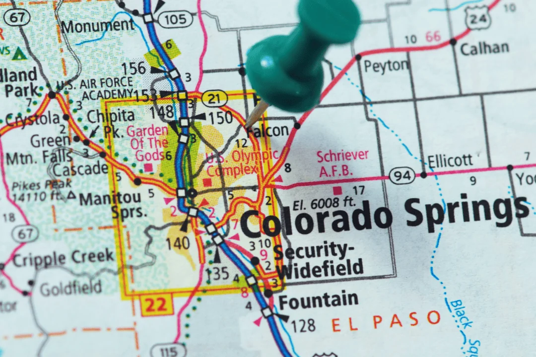 Map of Colorado Springs 