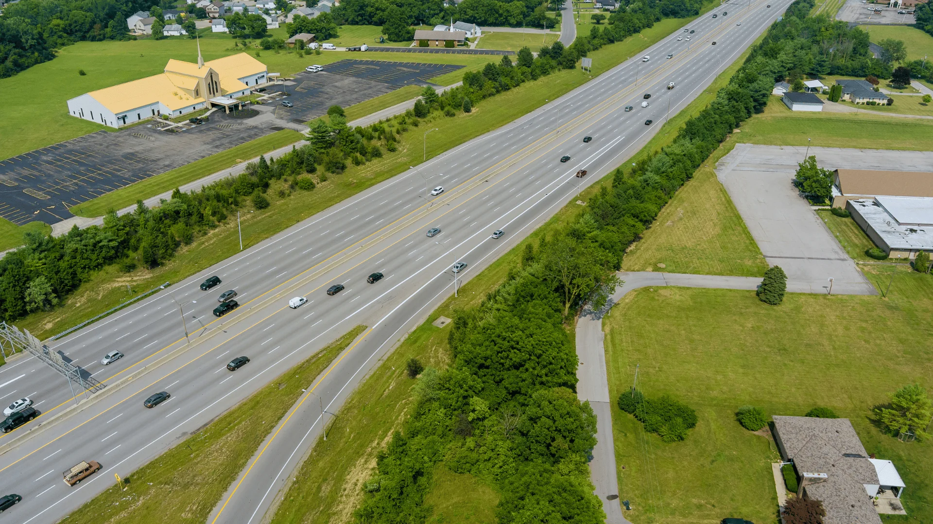 Columbus Freight Shipping highway near Columbus