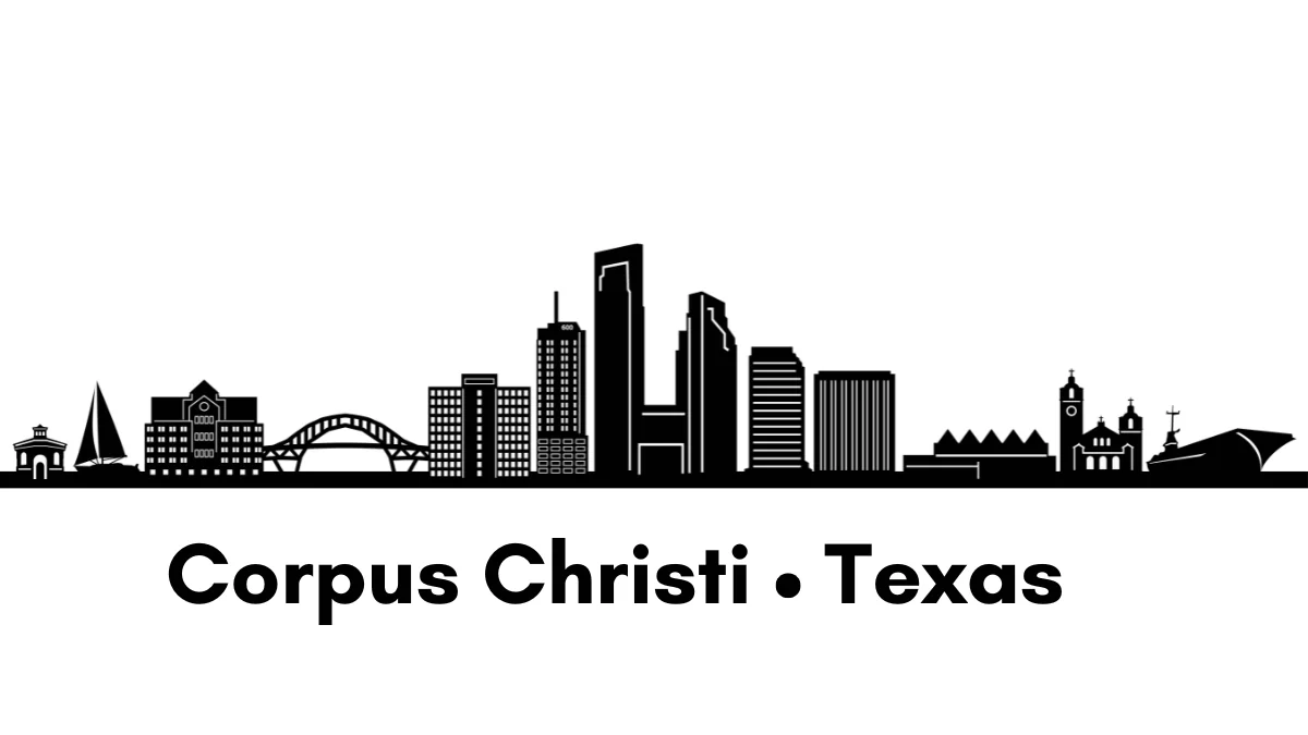 Corpus Christi Freight Shipping vector illustration of Corpus Christi skyline