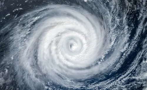 top down view of a Hurricane to represent Hurricane Helene & Hurricane Milton