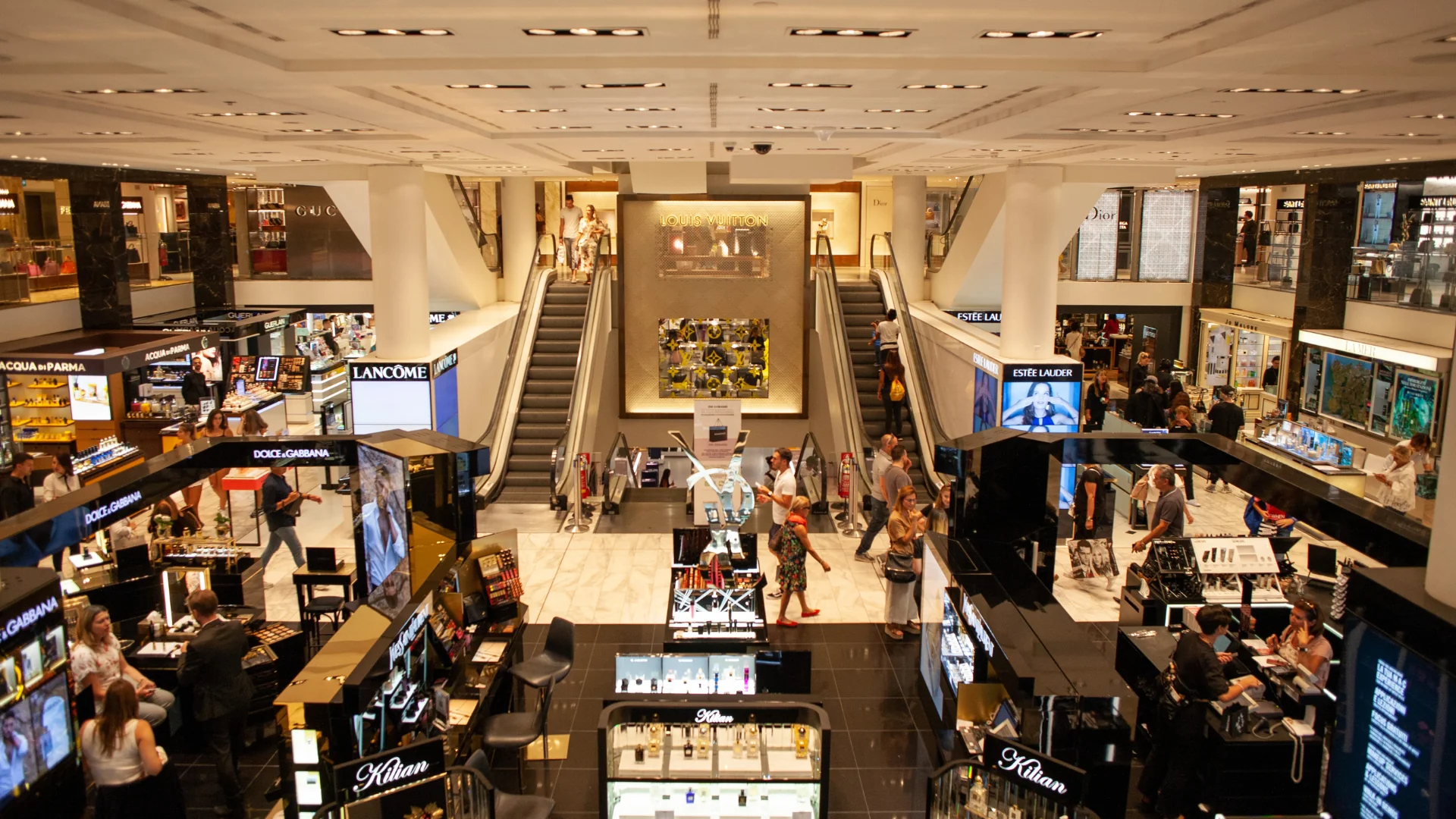 BFCM Aerial view of department store interior