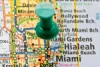 Hialeah Freight Shipping map of Hialeah Florida with green pin on city