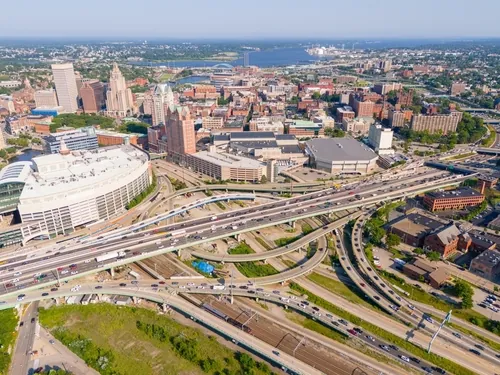 providence aerial view of highway