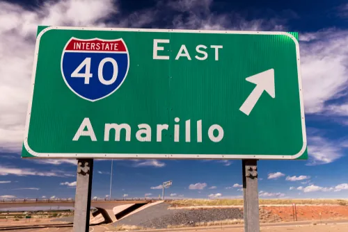 Amarillo Texas Highway sign