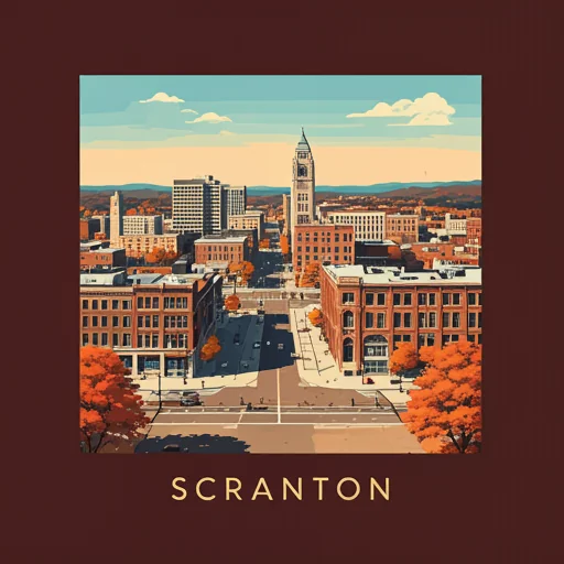 Stamplike image of Scranton