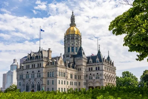 Connecticut state capitol building in Hartford