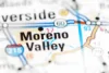 Moreno Valley Freight Shipping map of Moreno Valley California