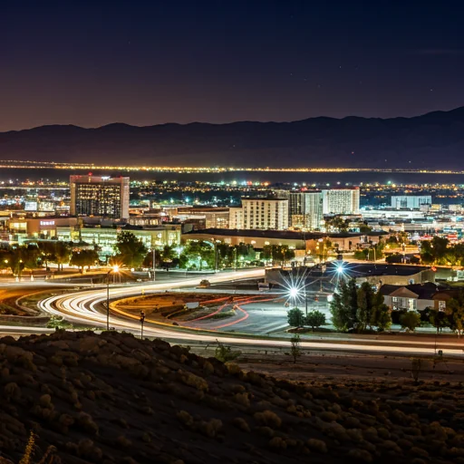 freeway in palmdale late at night