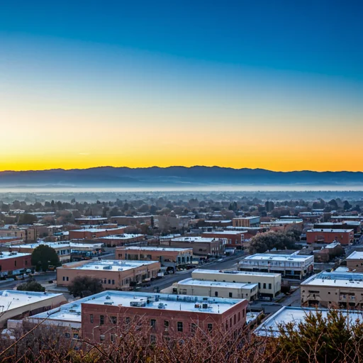 Visalia, CA on a foggy morning