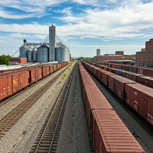 Railroad in Waterloo Iowa AI 