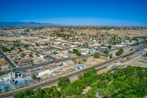 An aerial view of Victorville, California