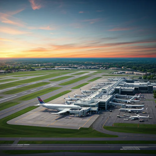 Allentown Airport at dusk