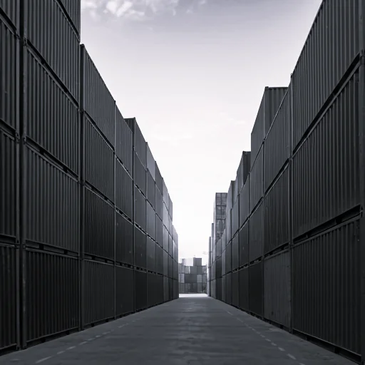 Pile of cargo containers. The legacy of Malcom P. McLean: Innovator of Container Shipping