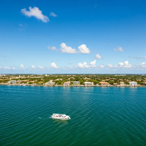 boat floating in the water in Cape Coral Florida