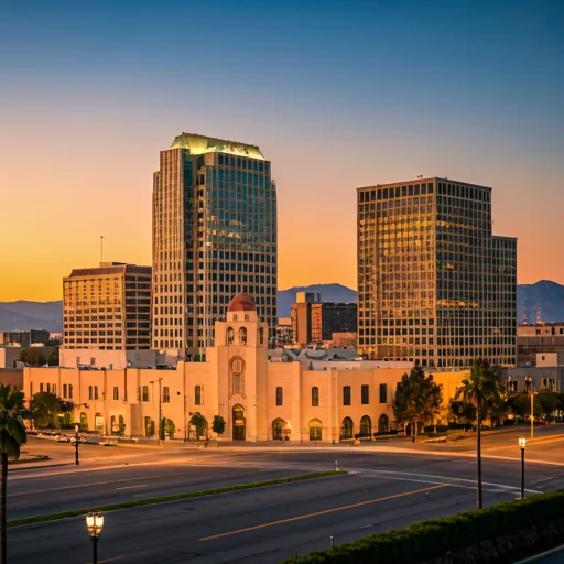 city buildings in corona california