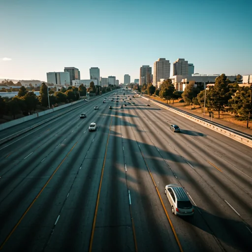 a freeway in Sunnyvale CA