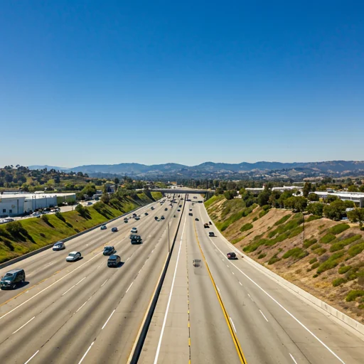 a freeway going through Thousand Oaks, CA