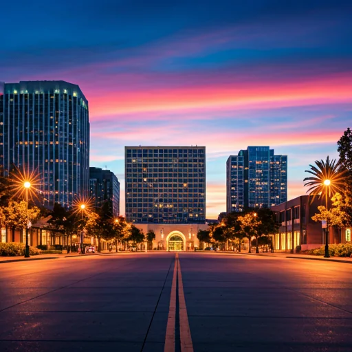 a sunset in Sunnyvale, CA