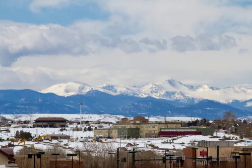 Snow-covered peaks of the Rocky Mountains