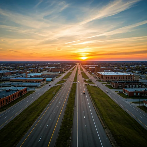 a highway in Flint, Michigan