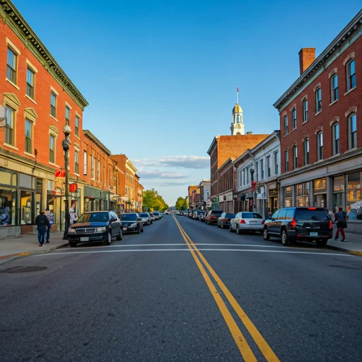 main street in Brockton, MA