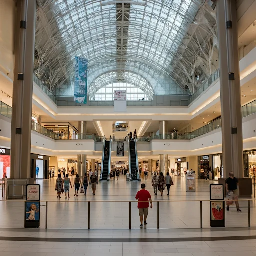 shoppers inside the The Mall of America