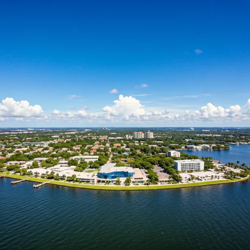 arial view of palm bay