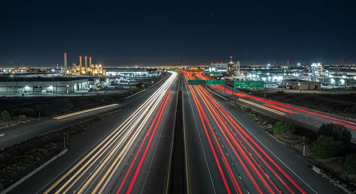 aerial view of Interstate 15