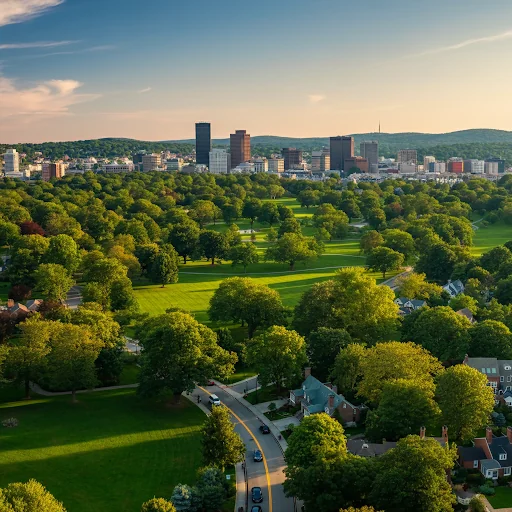 the city of Newton during the day