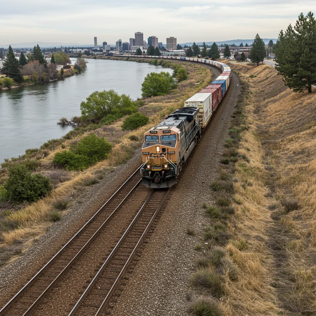 freight train in redding