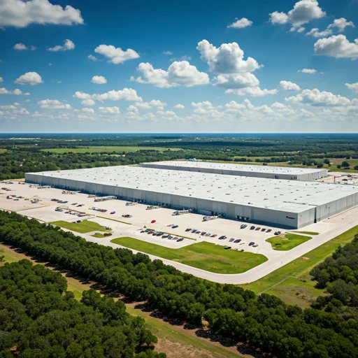 ariel view of distribution center