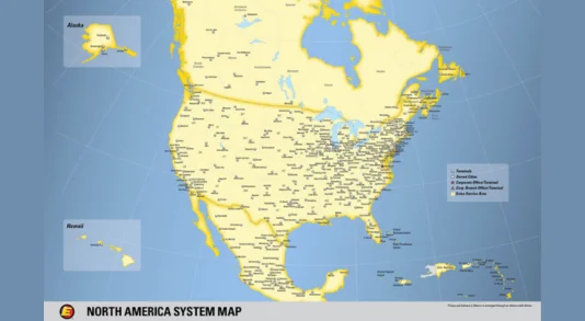 Estes North American Service Map