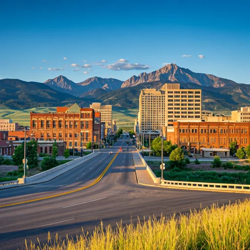 road leading into the city of Billings Montana