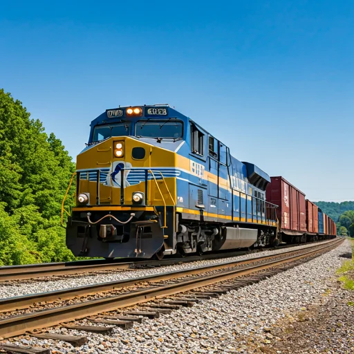 a cargo train on train tracks