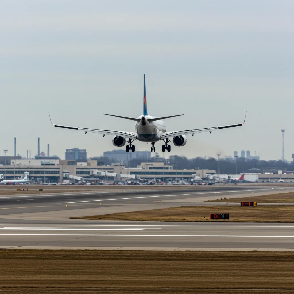 cargo plane landing at Gary/Chicago International Airport 