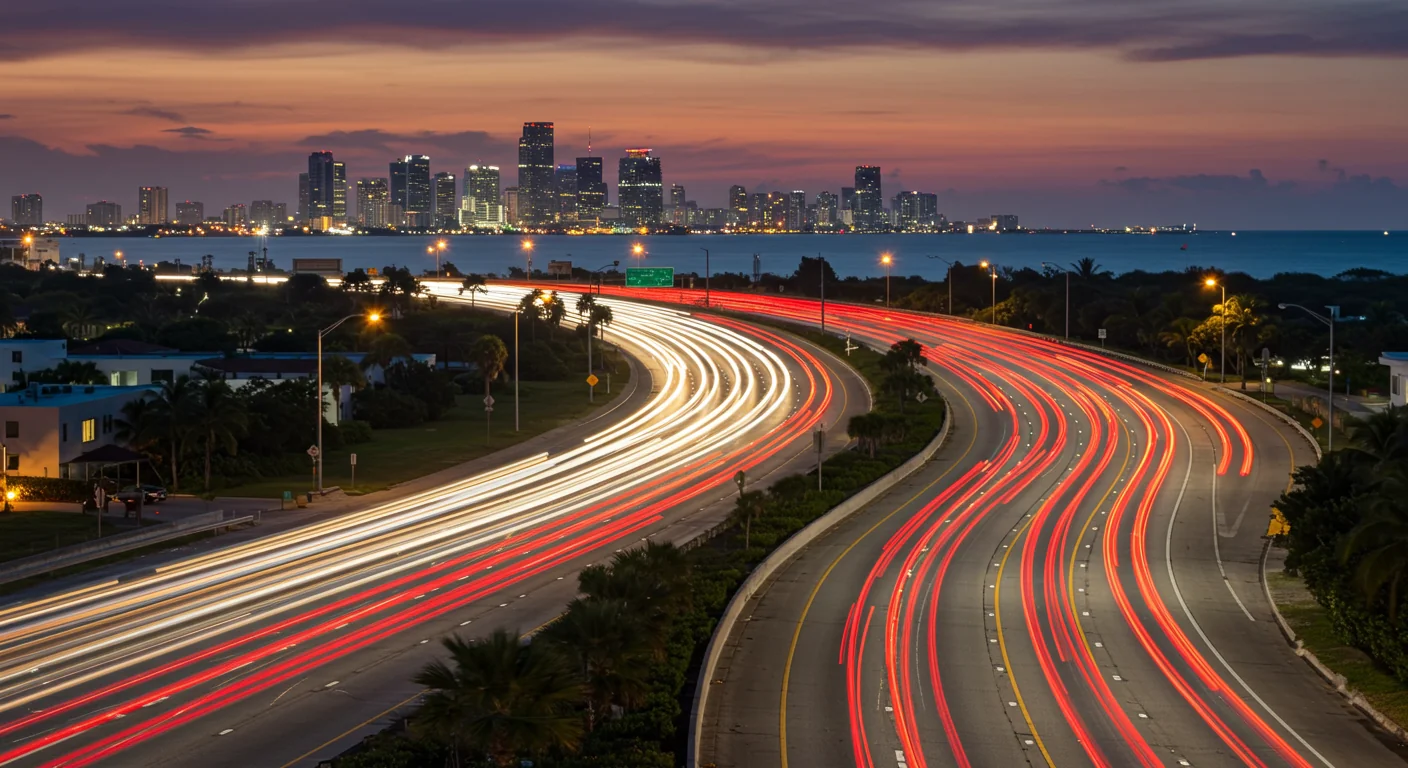 AI image of Miami Beach Highways 