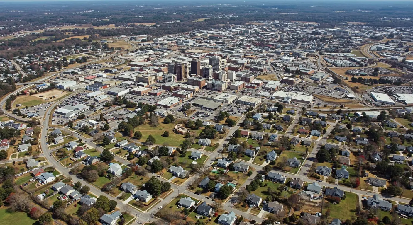 A photorealistic image of Gastonia, NC